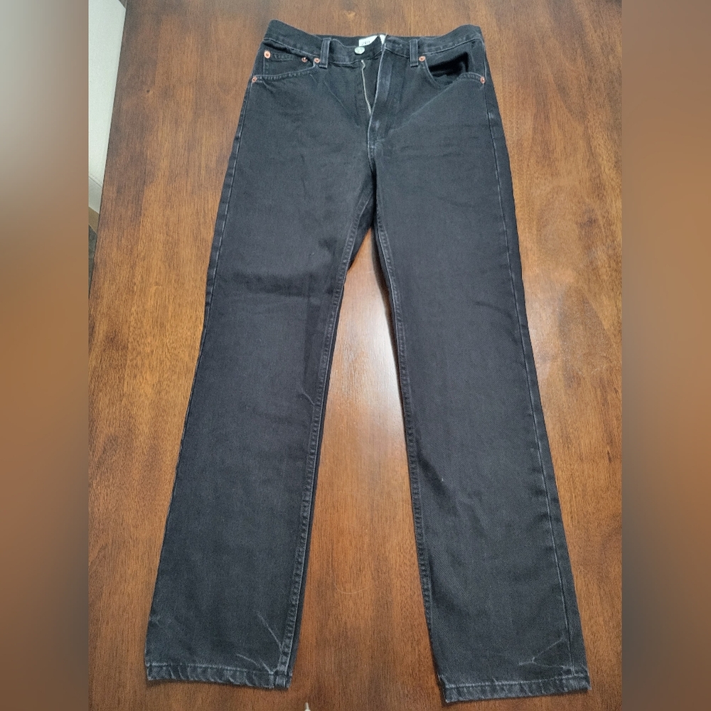 Zara straight black wash jeans